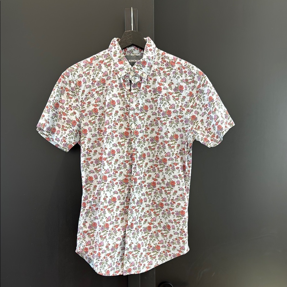 Bonobos Men's Riviera Short Sleeve Floral Shirt